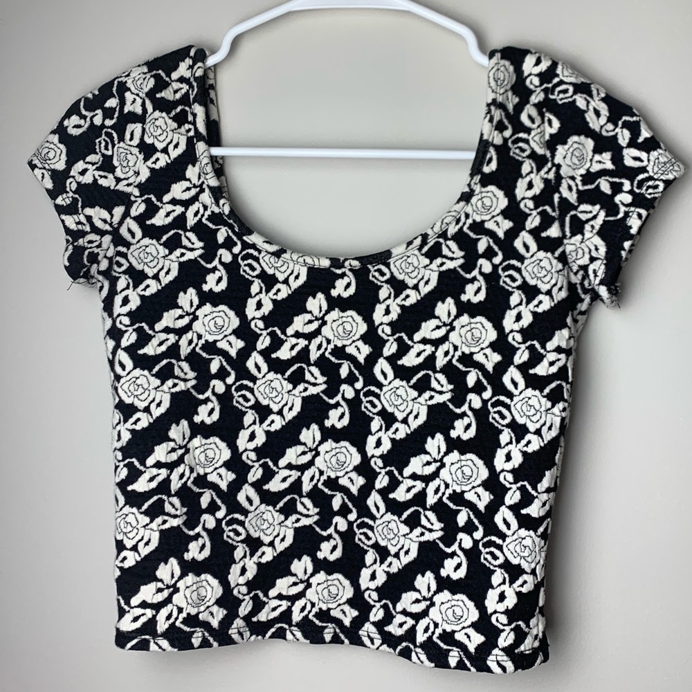 embroidered crop top